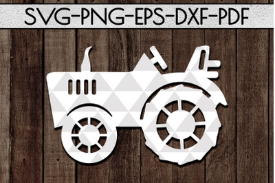 Farm Tractor Papercut Template, Rustic Farm Decor, PDF, SVG