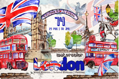 London Watercolor png