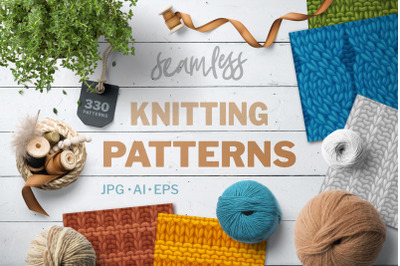 Knitting Seamless Vector Patterns