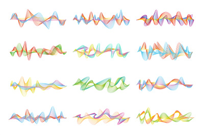 Abstract shapes and graphic waves for music equalizer