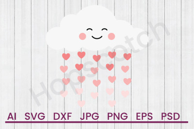 Ombre Hearts Cloud - SVG File&2C; DXF File