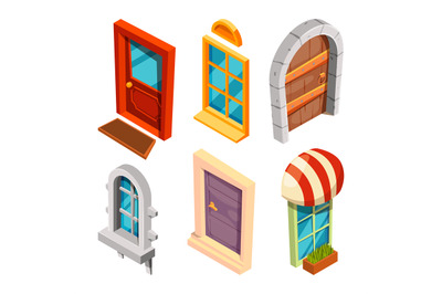 Isometric doors and windows