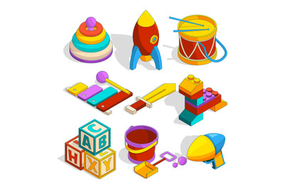 Isometric preschool children toys