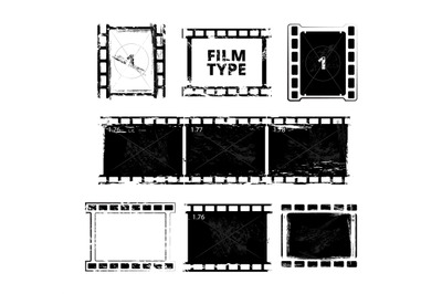 Film strip template. Vector pictures isolate