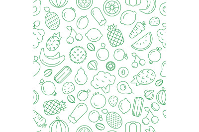 Seamless pattern fruit and vegetables