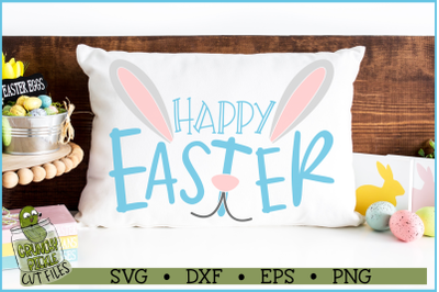 Happy Easter Bunny Face SVG