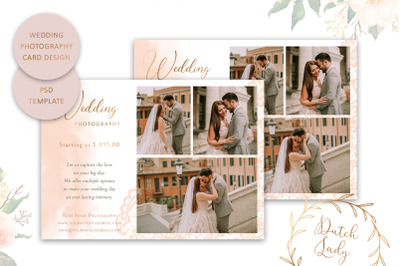 PSD Wedding Photo Session Card Template #1