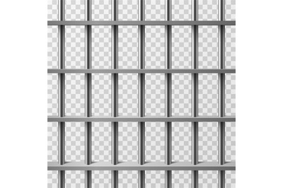Jail cell bars isolated. Prison vector background