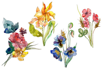 Wildflowers World of Wonders Watercolor png