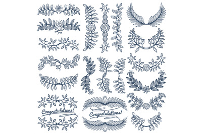Vintage rustic decoration for wedding celebration design. Sketch empty