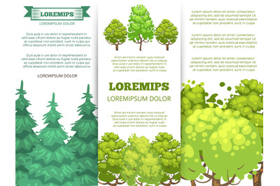 Eco banner template - forest banners with colorful trees design