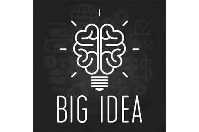 Big idea concept chalkboard poster