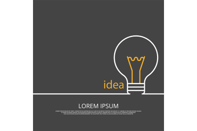 Idea concept background with light bulb