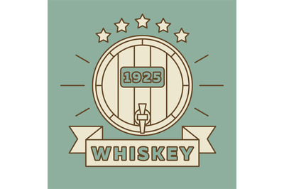Whiskey logo design - vintage whisky label