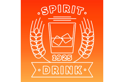 White drinks label or banner on bright backdrop
