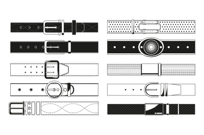 Leather belt monochrome pictures