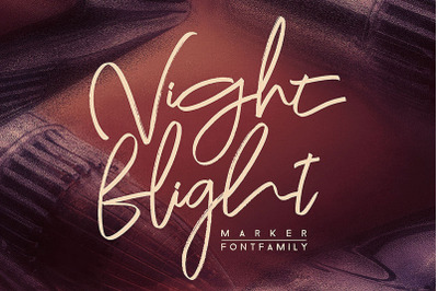 Night Flight Marker Brush Font