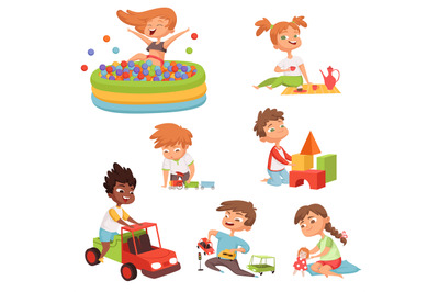 Various games and toys for preschool kids