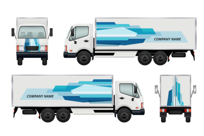 Car truck branding. Vector identity of truck