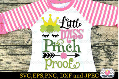 St Patrick&#039;s Day Little Miss Pinch Proof
