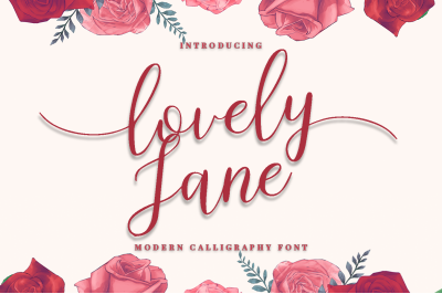 lovely Jane - Modern calligraphy font
