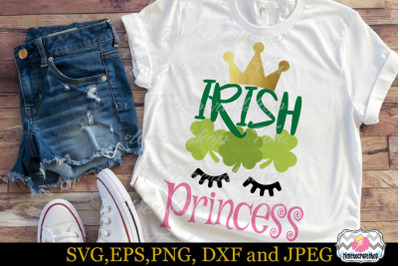 SVG, Dxf, Eps &amp; Png St Patrick&#039;s Day Irish Princess