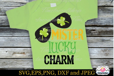 SVG, Dxf, Eps &amp; Png St Patrick&#039;s Day Mister Lucky Charm