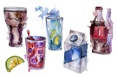 Gin Drinks Watercolor png