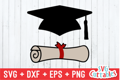 Hat &amp; Diploma | Graduation Cut File
