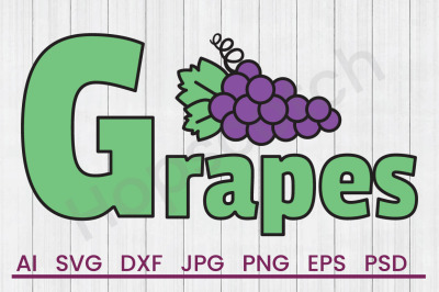 Grapes - SVG File, DXF File