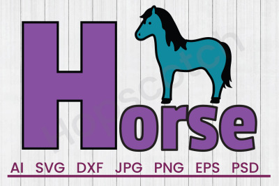Horse  - SVG File, DXF File