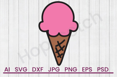 Ice Cream Cone - SVG File - DXF File