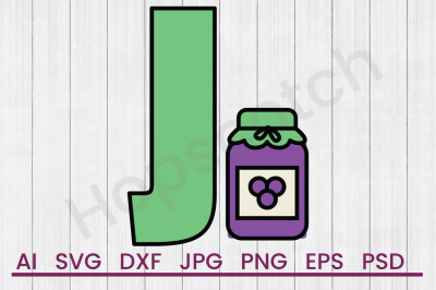 J For Jelly - SVG File, DXF File