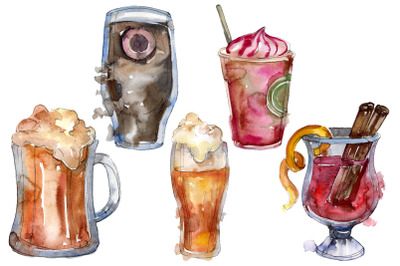 Drinks for men Watercolor png