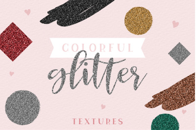 Bright Colored Glitter Textures
