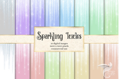 Sparkling Icicles Digital Paper