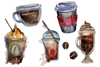 Drinks Coffee Watercolor png