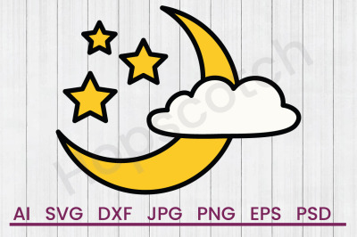 Night Sky - SVG File, DXF File