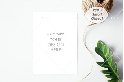 5&quot; x 7&quot; Card Mockup /&nbsp;Wedding Invitation Card / Save The Date Card