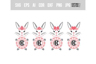 Bunny Monograms - SVG