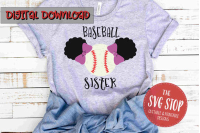 Baseball Sister 2 -SVG, PNG, DXF