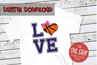 Love Basketball 5 -SVG, PNG, DXF