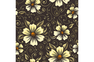 Vintage Seamless Flower Pattern