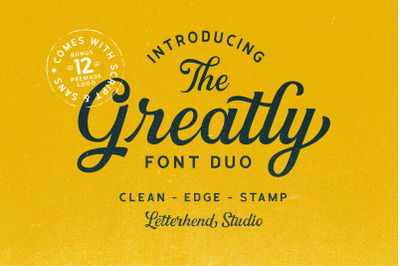Greatly Font Duo + Logo Templates