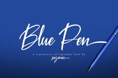 Blue Pen Script 3 Fonts
