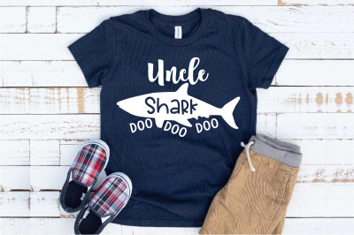 Uncle Shark SVG Doo Doo Doo Baby Family funny Best Birthday 1310S