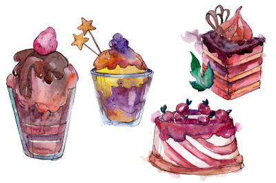 Spring dessert Watercolor png