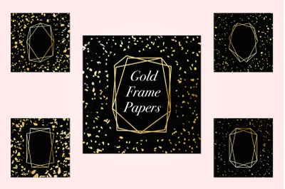 Gold Geometric Frames