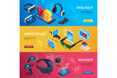 Augmented reality. Isometric virtual reality wireless headset communic