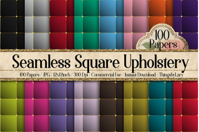 100 Seamless Square Upholstery Quilt Leather Digital Papers